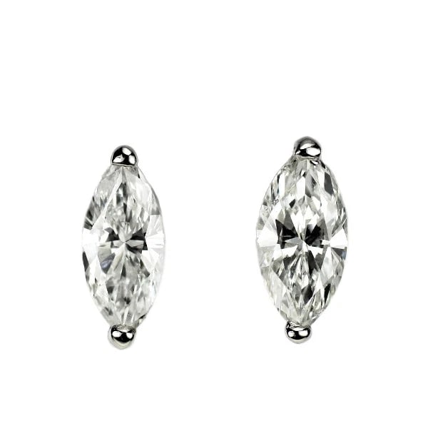 BRAND NEW PT900 MARQUISE CUT DIAMOND EARRINGS: Brand New Pt900 Marquise Cut Diamond Earrings Brand: None Type/Style: piercing Material: Metal Purity 900, Metal Platinum, Main Stone/Creation Natural Color: None Size: