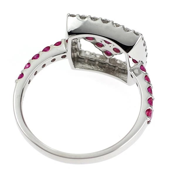 PT900 RUBY DIAMOND RING - 2