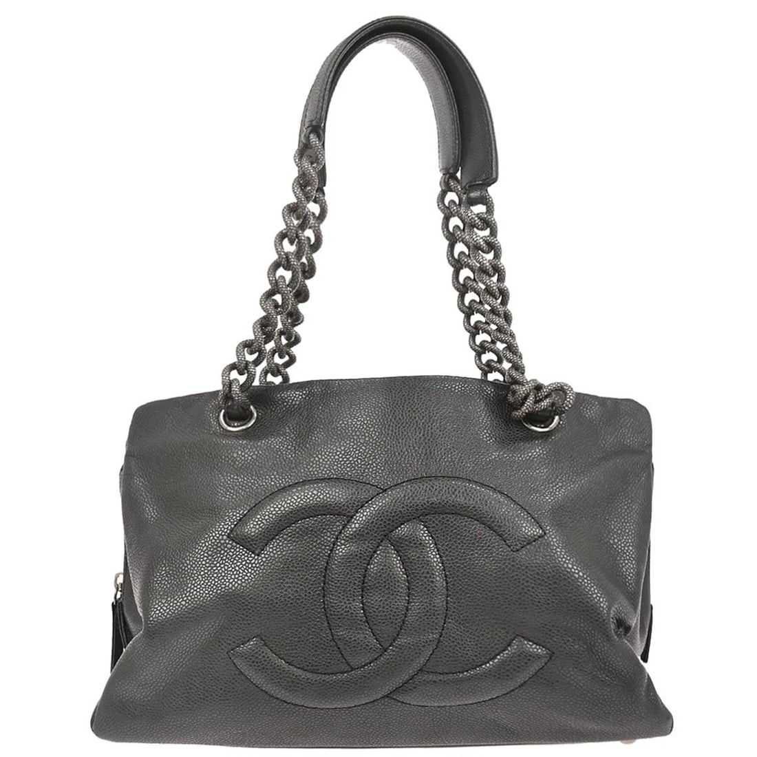 CHANEL BLACK CALFSKIN HANDBAG (1 of 6)