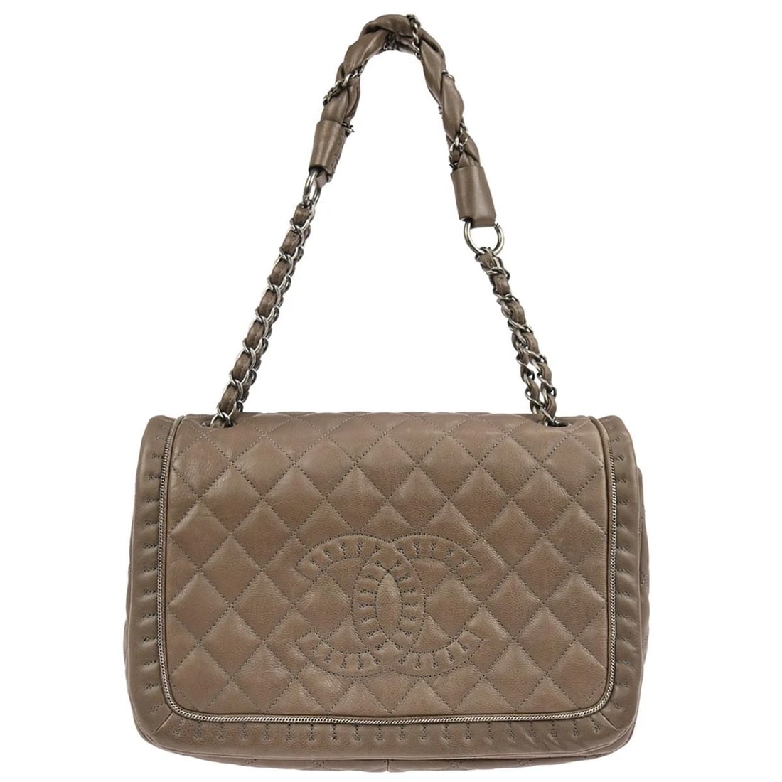 CHANEL BROWN CALFSKIN PARIS-BYZANCE ISTANBUL FLAP BAG SHOULDER BAG: Chanel Brown Calfskin Paris-Byzance Istanbul Flap Bag Shoulder Bag Brand: CHANEL Type/Style: Shoulder Bag Material: Calfskin Color: Brown Size: W 10.2 x H 7.1 x D 3.1 " Strap Drop. 9.1 " Accessor