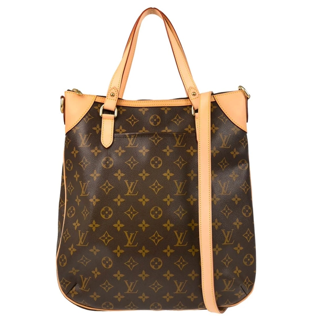 LOUIS VUITTON MONOGRAM ODEON GM 2WAY TOTE SHOULDER HANDBAG: Louis Vuitton Monogram Odeon GM 2way Tote Shoulder Handbag Brand: Louis Vuitton Type/Style: Top Handle Bag Material: Monogram Canvas, Leather Color: brown Size: W 13.4 x H 14.2 x D 2.8 " Handle Dr