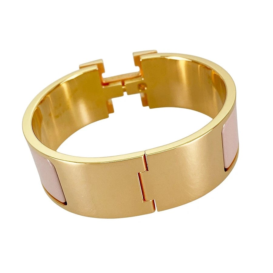HERMES CLICK CLACK GM GOLD PLATED BANGLE - 2