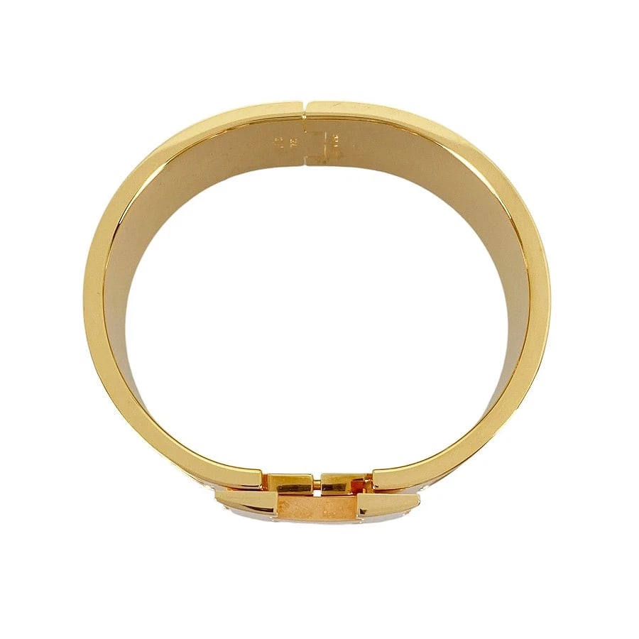 HERMES CLICK CLACK GM GOLD PLATED BANGLE - 3