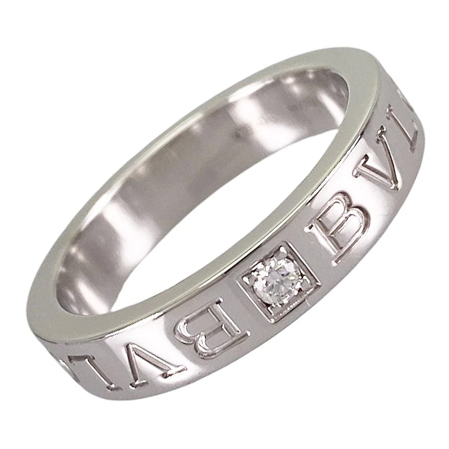 BVLGARI B.ZERO1 ESSENTIAL BAND WHITE GOLD DIAMOND RING: BVLGARI B.zero1 Essential Band White gold Diamond Ring Brand: BVLGARI Type/Style: Ring Material: 18K White Gold, Main Stone/Creation Natural Color: Silver Size: US:6-6.5 Accessories: None
