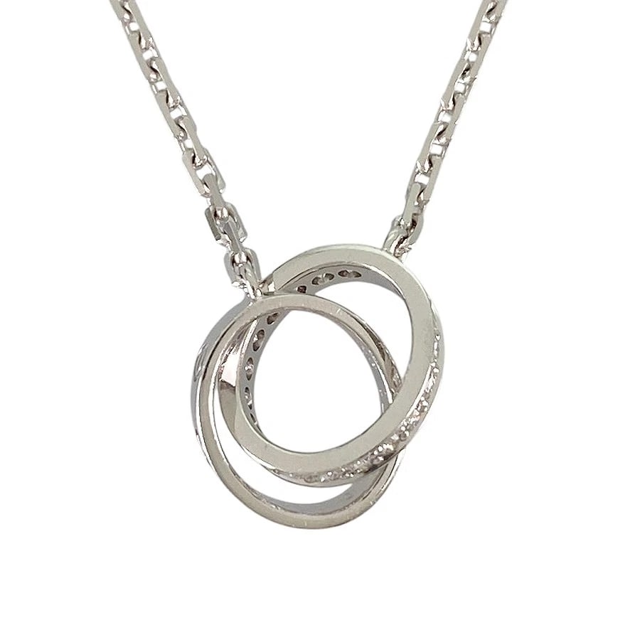 CARTIER BABY LOVE WHITE GOLD DIAMOND NECKLACE: Cartier Baby Love White gold Diamond Necklace Brand: Cartier Type/Style: Necklace Material: 18K White Gold, Main Stone/Creation Natural Color: Silver Size: Top size:9.8mm×19.4mm Necklace full