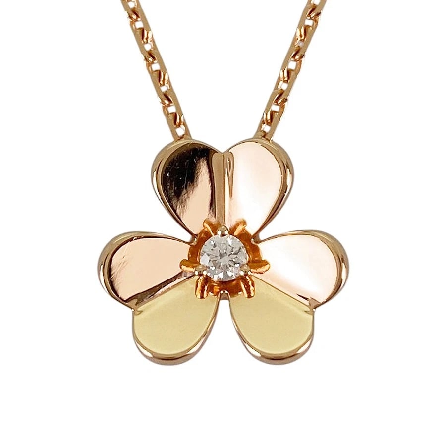 VAN CLEEF & ARPELS FRIVOLE ROSE GOLD DIAMOND NECKLACE: Van Cleef & Arpels Frivole Rose gold Diamond Necklace Brand: Van Cleef & Arpels Type/Style: Necklace Material: 18K Pink Gold, Main Stone/Creation Natural Color: Rose Gold Size: Motif
