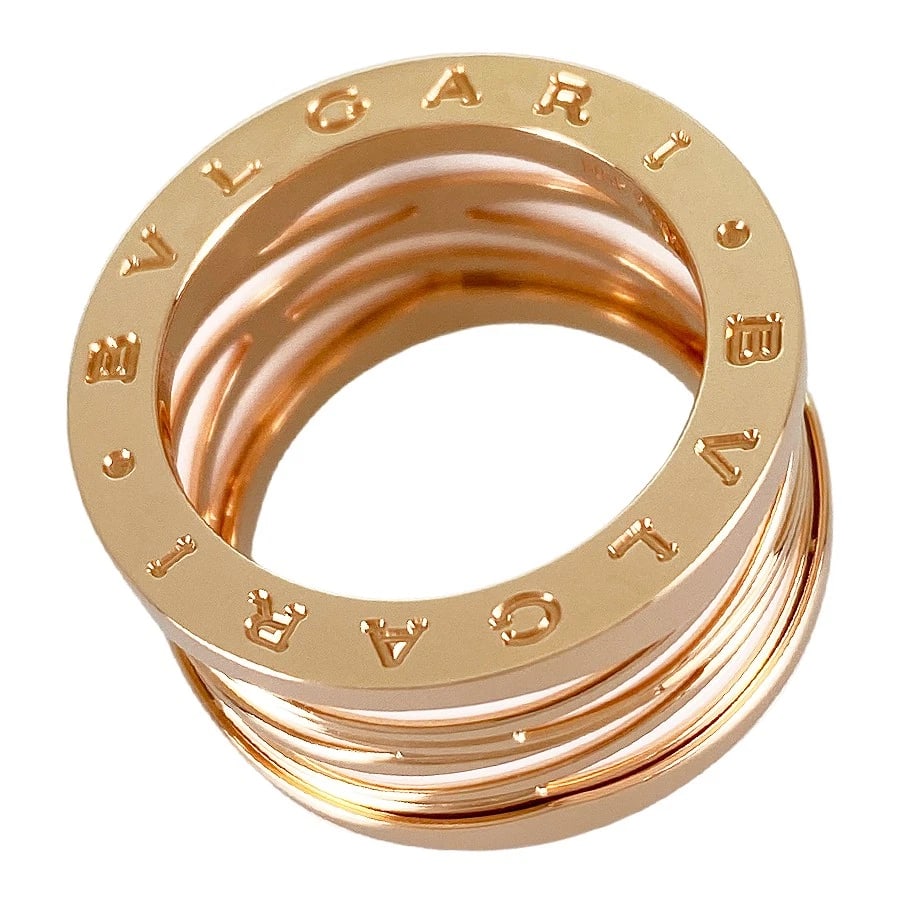 BVLGARI B.ZERO1 LEGEND ROSE GOLD RING: BVLGARI B.zero1 legend Rose gold Ring Brand: BVLGARI Type/Style: Ring Material: 18K Pink Gold Ceramic, Color: Rose Gold Size: US:7 Accessories: None Accessories Notice: When purchasing