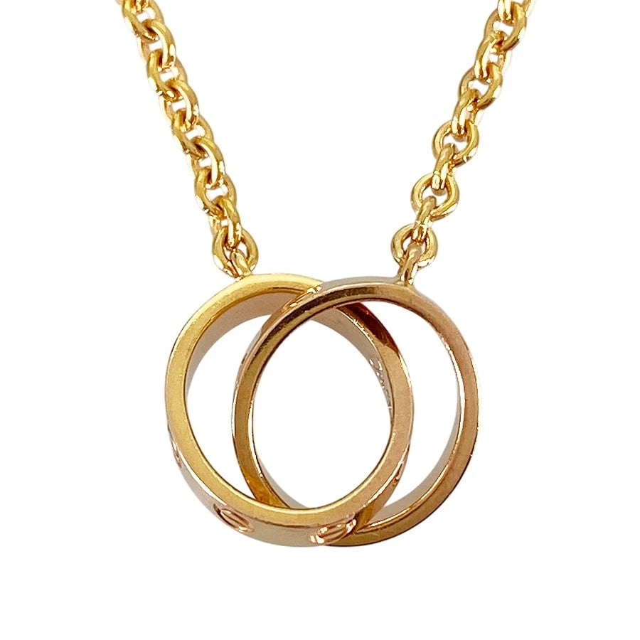 CARTIER BABY LOVE ROSE GOLD NECKLACE: Cartier Baby Love Rose gold Necklace Brand: Cartier Type/Style: Necklace Material: 18K Pink Gold, Color: Rose Gold Size: Top size:9.8mm×20.0mm Necklace full length:44cm Accessories: None