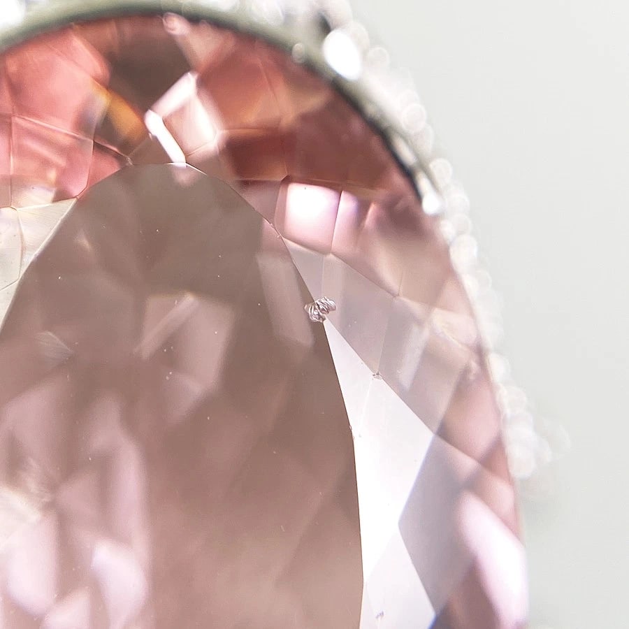 RING PLATINUM MORGANITE DIAMOND - 5