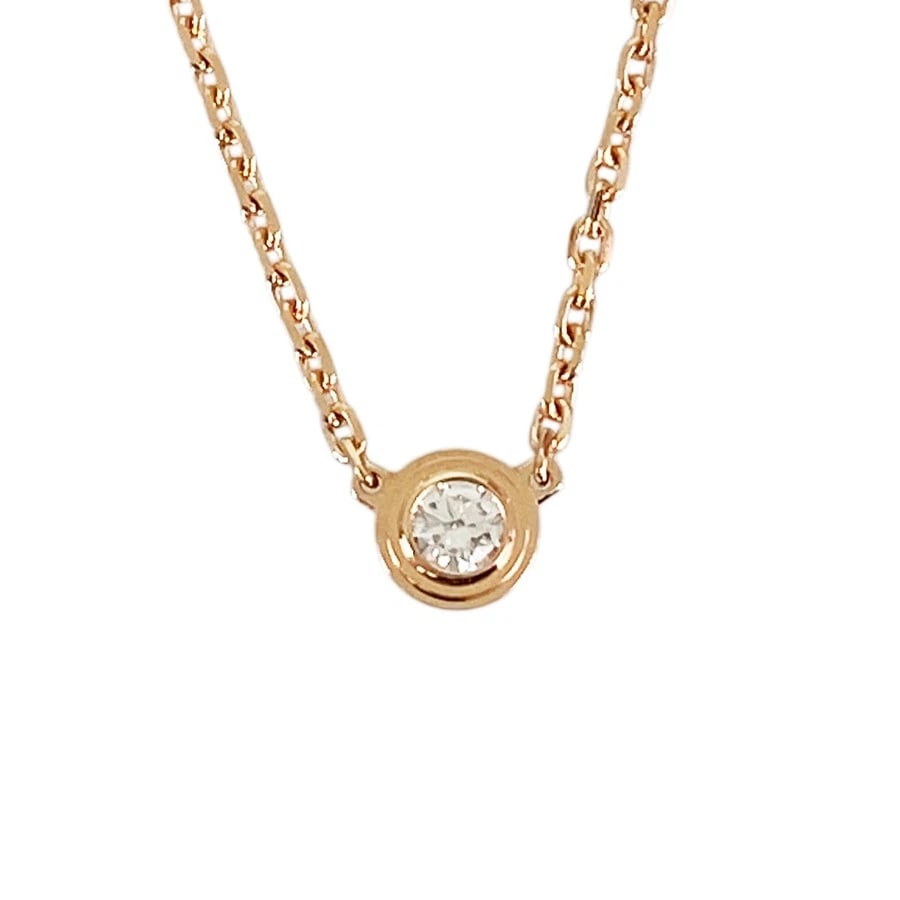CARTIER DAMOUR XS ROSE GOLD DIAMOND NECKLACE: Cartier Damour XS Rose gold Diamond Necklace Brand: Cartier Type/Style: Necklace Material: 18K Pink Gold, Main Stone/Creation Natural Color: Pink Size: Top size:3.8mm Necklace full length:41cm 