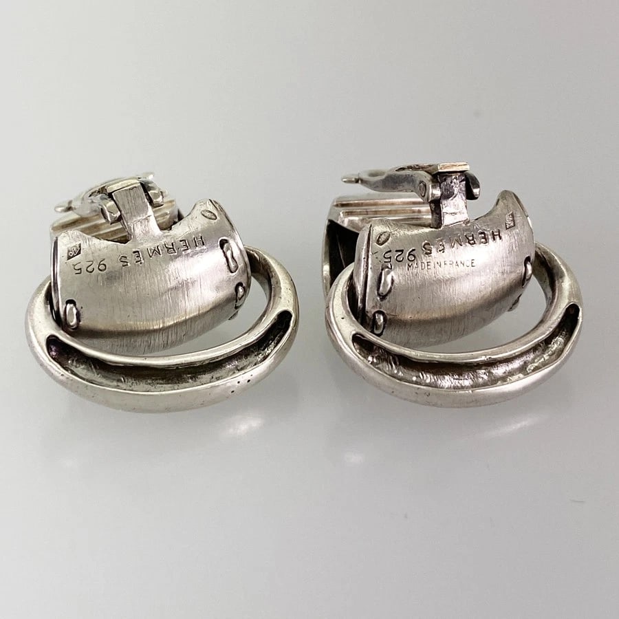 HERMES SILVER EARRING - 2