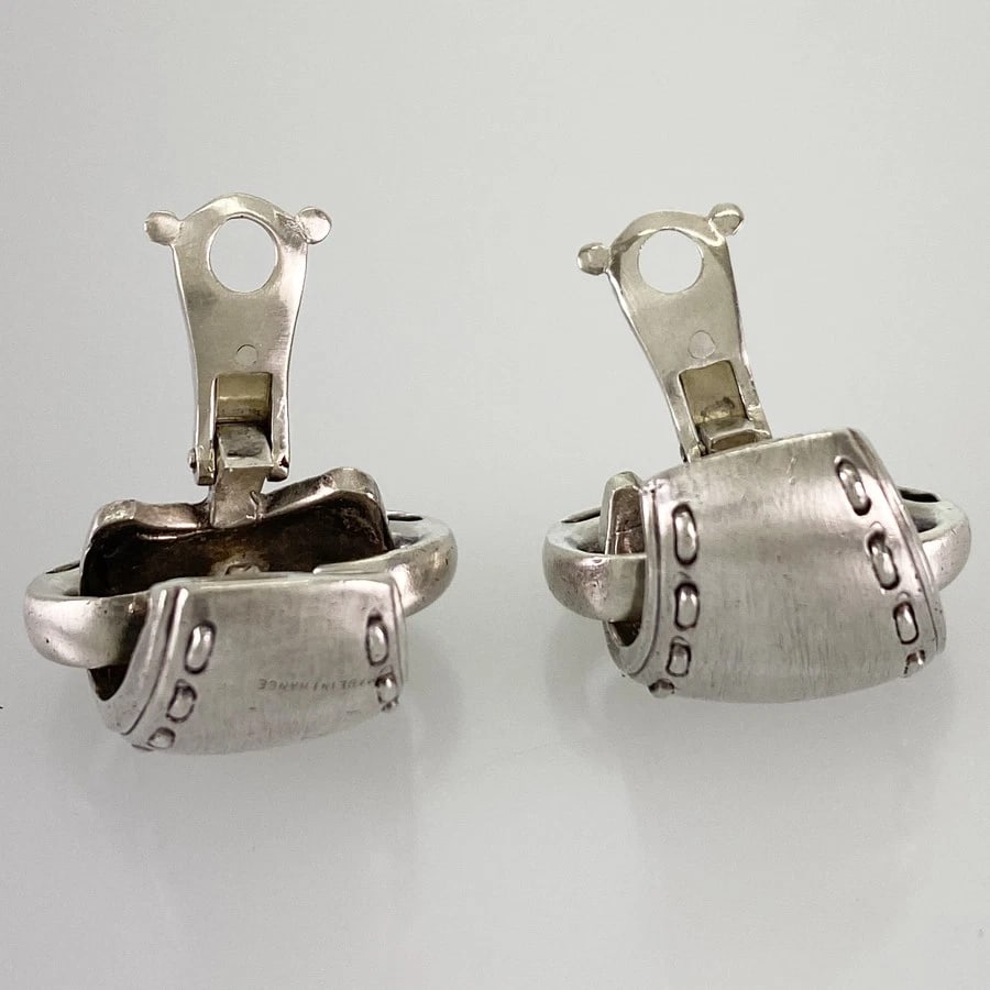 HERMES SILVER EARRING - 4