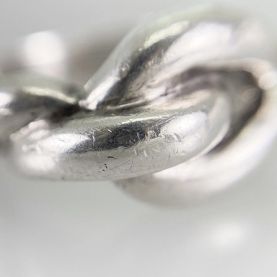 HERMES TORSADE SILVER RING - 8