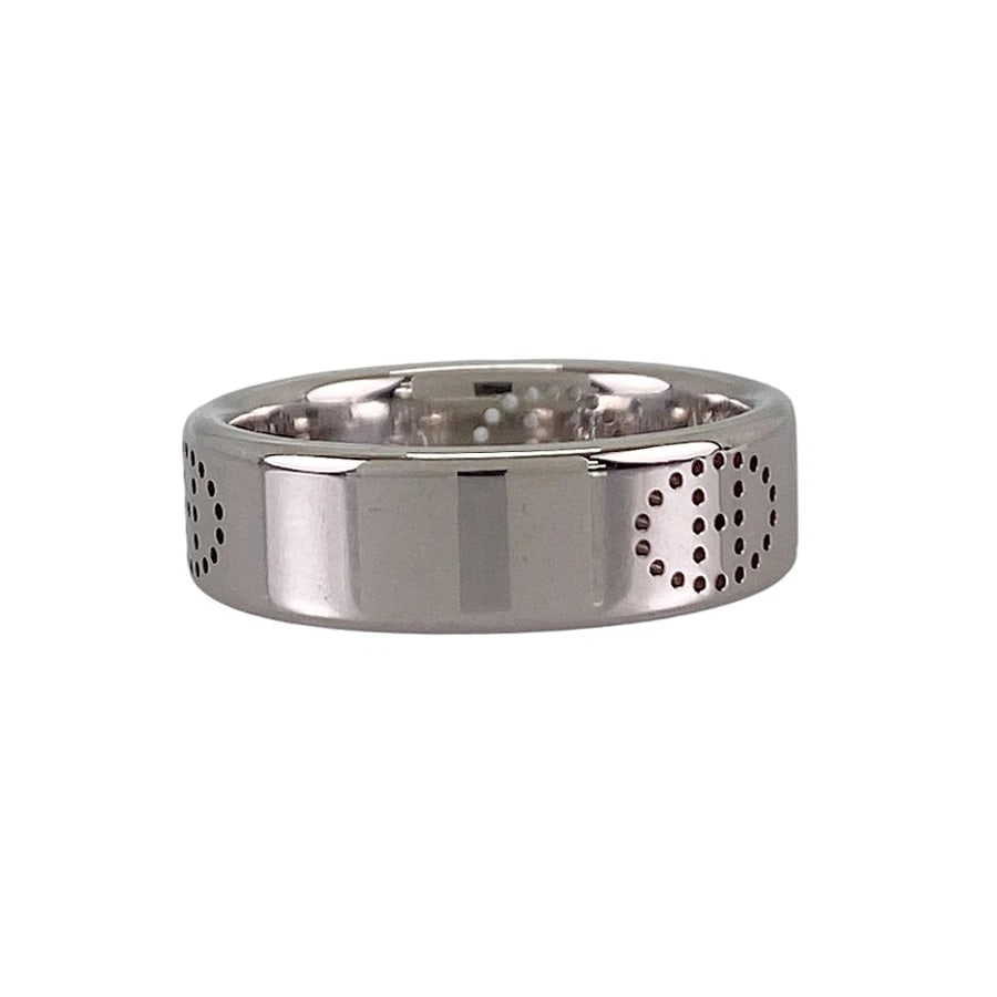 HERMES ECLIPSE LUBAN WHITE GOLD RING: HERMES Eclipse Luban White gold Ring Brand: HERMES Type/Style: Ring Material: 18K White Gold, Color: Silver Size: US:5.5 Accessories: None Accessories Notice: When purchasing pre-owned goods,