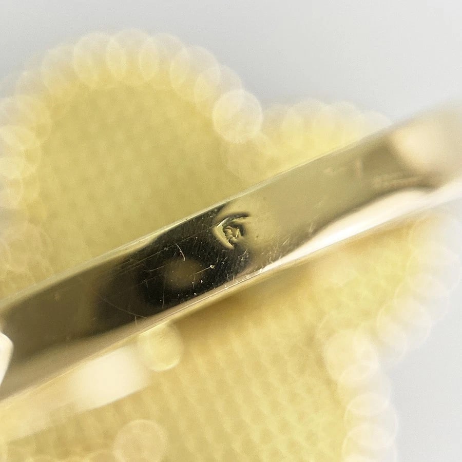 VAN CLEEF & ARPELS MAGIC ALHAMBRA YELLOW GOLD SHELL RING - 3