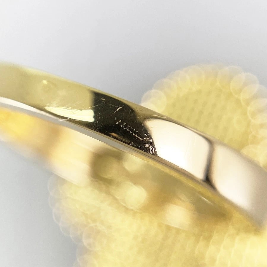 VAN CLEEF & ARPELS MAGIC ALHAMBRA YELLOW GOLD SHELL RING - 4