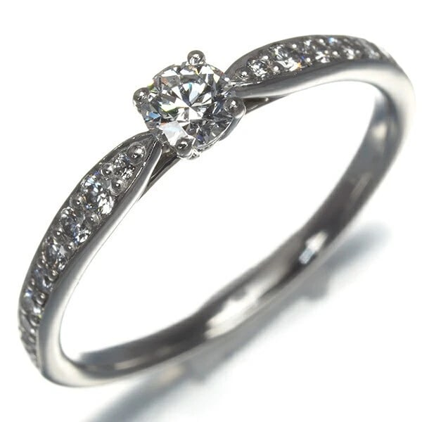 TIFFANY & CO. DIAMOND HARMONY SOLITAIRE PT950 RING (1 of 2)
