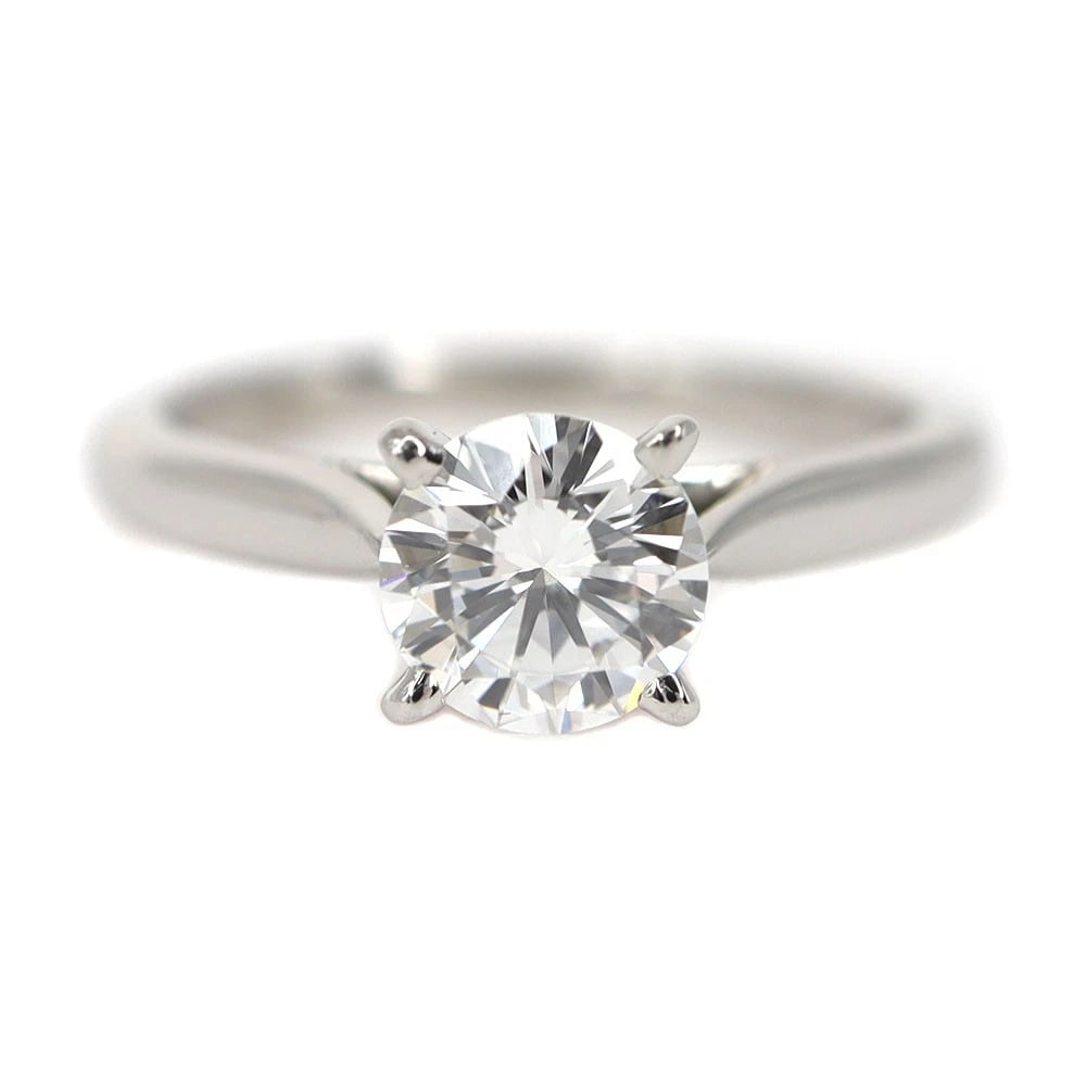 CARTIER PT950 SOLITAIRE RING (1 of 5)