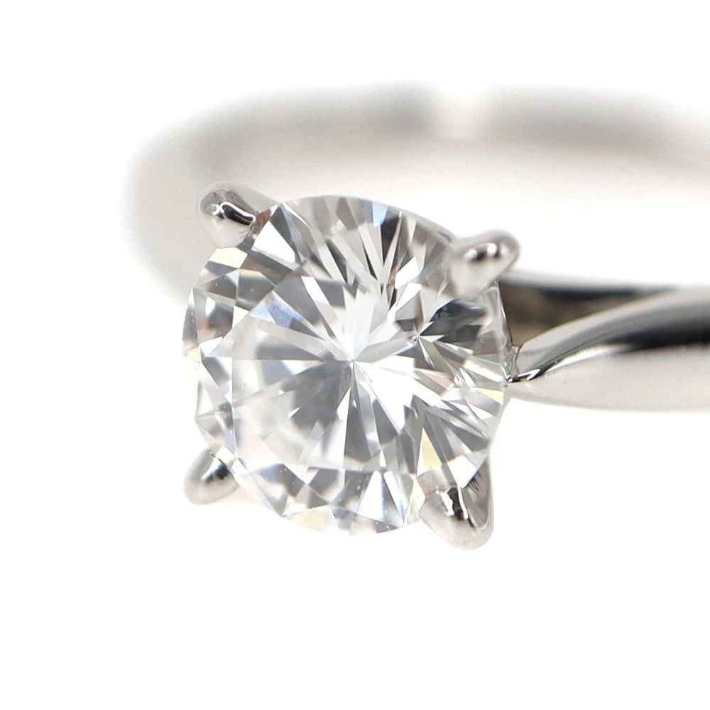 CARTIER PT950 SOLITAIRE RING - 2