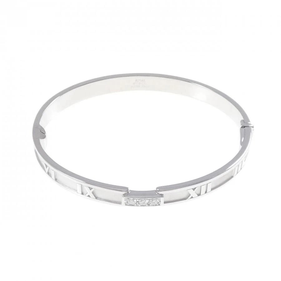 TIFFANY & CO. ATLAS 750WHITE GOLD DIAMOND BRACELET: Tiffany & Co. Atlas 750White Gold Diamond Bracelet Brand: Tiffany & Co. Type/Style: Bracelet Material: Metal Purity 750, Metal White Gold, Main Stone/Creation Natural Color: White Gold Size: