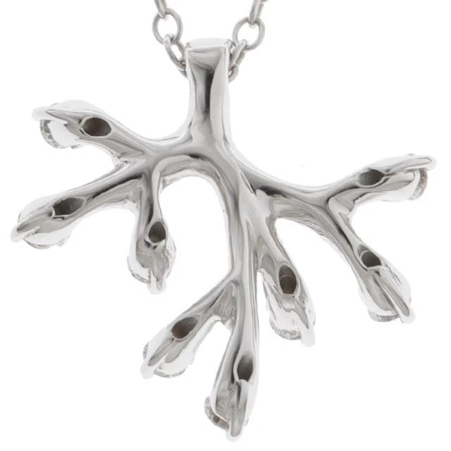 TIFFANY & CO. DIAMOND K18 WHITE GOLD NECKLACE: Tiffany & Co. Diamond K18 White Gold Necklace Brand: Tiffany & Co. Type/Style: Necklace Material: Metal Purity K18, Metal White Gold, Main Stone/Creation Natural Color: White Gold Size: Top