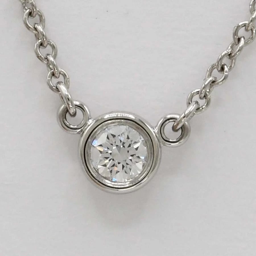 TIFFANY & CO. PT950 DIAMOND NECKLACE: Tiffany & Co. PT950 Diamond Necklace Brand: Tiffany & Co. Type/Style: Necklace Material: Metal Purity PT950, Metal Platinum, Main Stone/Creation Natural Color: Platinum Size: Chain length