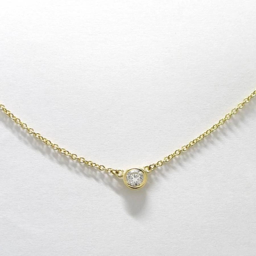 TIFFANY & CO. 750YG DIAMOND NECKLACE: Tiffany & Co. 750YG Diamond Necklace Brand: Tiffany & Co. Type/Style: Necklace Material: Metal Purity K18, Metal Yellow Gold, Main Stone/Creation Natural Color: Yellow Gold Size: 40cmTop: