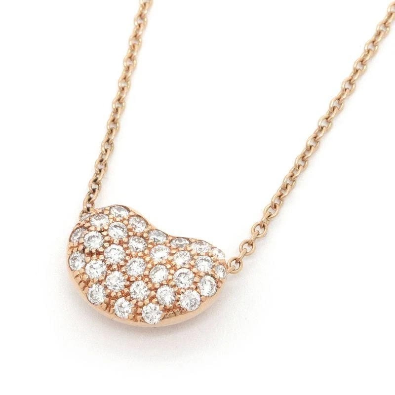 TIFFANY & CO. PERETTI BEAN DIAMOND K18RG NECKLACE: Tiffany & Co. Peretti Bean Diamond K18RG Necklace Brand: Tiffany & Co. Type/Style: Necklace Material: Metal Purity K18, Metal Rose Gold, Main Stone/Creation Natural Color: Rose Gold Size: