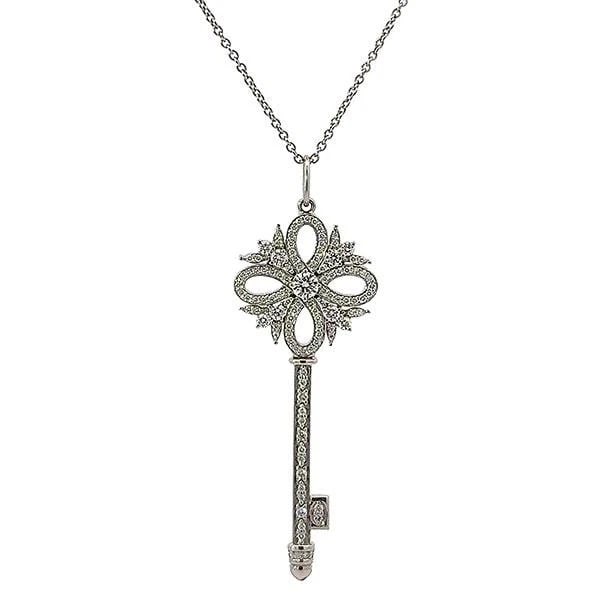TIFFANY & CO. VICTORIA KEY DIAMOND PT950 NECKLACE: Tiffany & Co. Victoria Key Diamond PT950 Necklace Brand: Tiffany & Co. Type/Style: Necklace Material: Metal Purity PT950, Metal Platinum, Main Stone/Creation Natural Color: Platinum Size: Chain le
