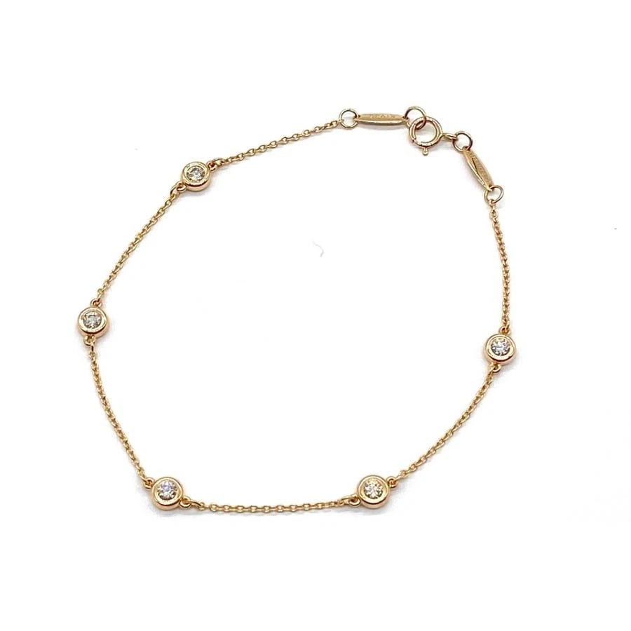 TIFFANY & CO. K18 PINK GOLD DIAMOND BRACELET (1 of 5)