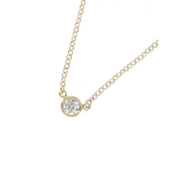 TIFFANY & CO. K18YG DIAMOND NECKLACE: Tiffany & Co. K18YG Diamond Necklace Brand: Tiffany & Co. Type/Style: Necklace Material: Metal Purity K18, Metal Yellow Gold, Main Stone/Creation Natural Color: Yellow Gold Size: Motif Height: 0.5