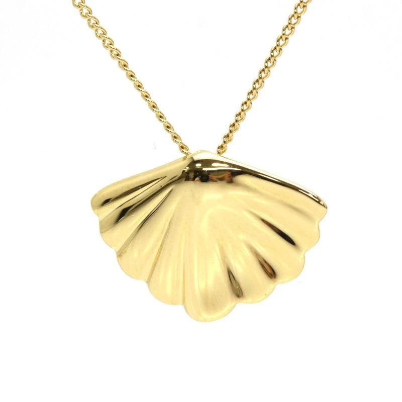 TIFFANY & CO. SHELL K18 YELLOW GOLD NECKLACE: Tiffany & Co. Shell K18 Yellow Gold Necklace Brand: Tiffany & Co. Type/Style: Necklace Material: Metal Purity K18, Metal Yellow Gold, Main Stone/Creation Natural Color: Yellow Gold Size: Total Len