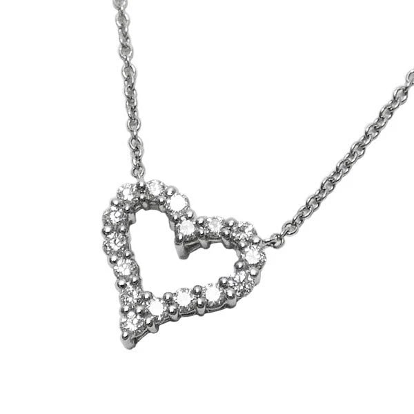 TIFFANY&CO. SENTIMENTAL HEART MINI DIAMOND PT950 PLATINUM NECKLACE: Tiffany&Co. Sentimental Heart Mini Diamond PT950 Platinum Necklace Brand: Tiffany & Co. Type/Style: Necklace Material: Metal Purity PT950, Metal PT950 (Platinum), Main Stone/Creation Natural Color: