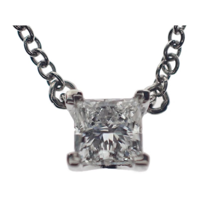 TIFFANY & CO. SQUARE PENDANT NECKLACE PT950 PLATINUM DIAMOND WOMEN'S: Tiffany & Co. Square Pendant Necklace Pt950 Platinum Diamond Women's Brand: Tiffany & Co. Type/Style: Necklace Material: Metal Purity Pt950, Metal Pt950 Platinum, Main Stone/Creation Natural Color: