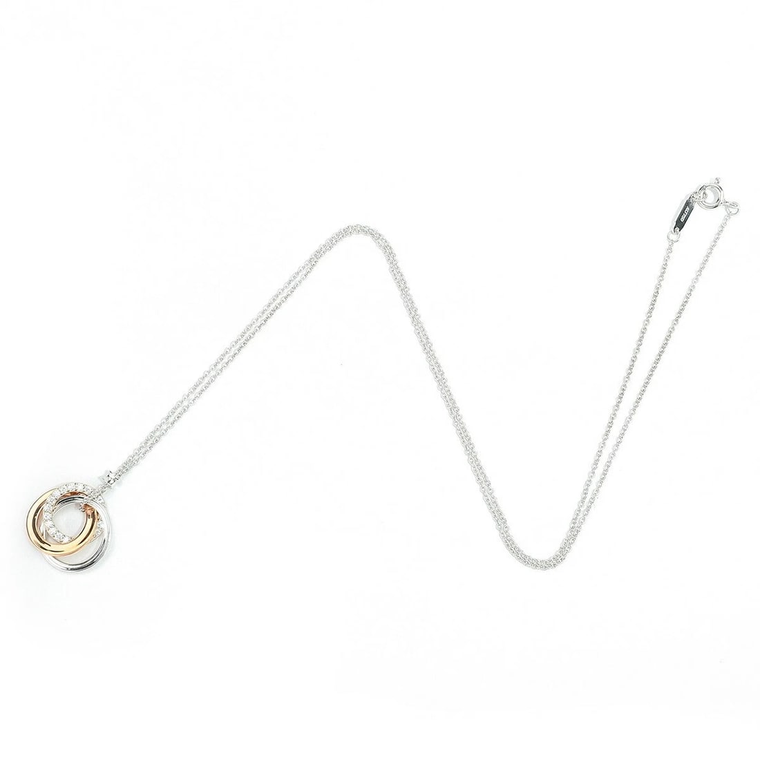 TIFFANY TRIPLE INTERLOCKING CIRCLE PENDANT NECKLACE DIAMOND (1 of 5)