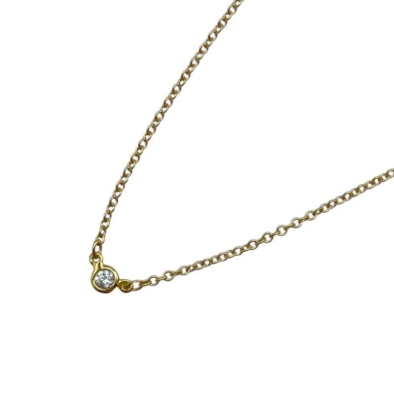 TIFFANY & CO. PERETTI DIAMOND NECKLACE: Tiffany & Co. Peretti Diamond Necklace Brand: Tiffany & Co. Type/Style: Necklace Material: Metal Purity K18, Metal Gold, Main Stone/Creation Natural Color: Gold Size: Length: Approx. 2.5mmWidth: A