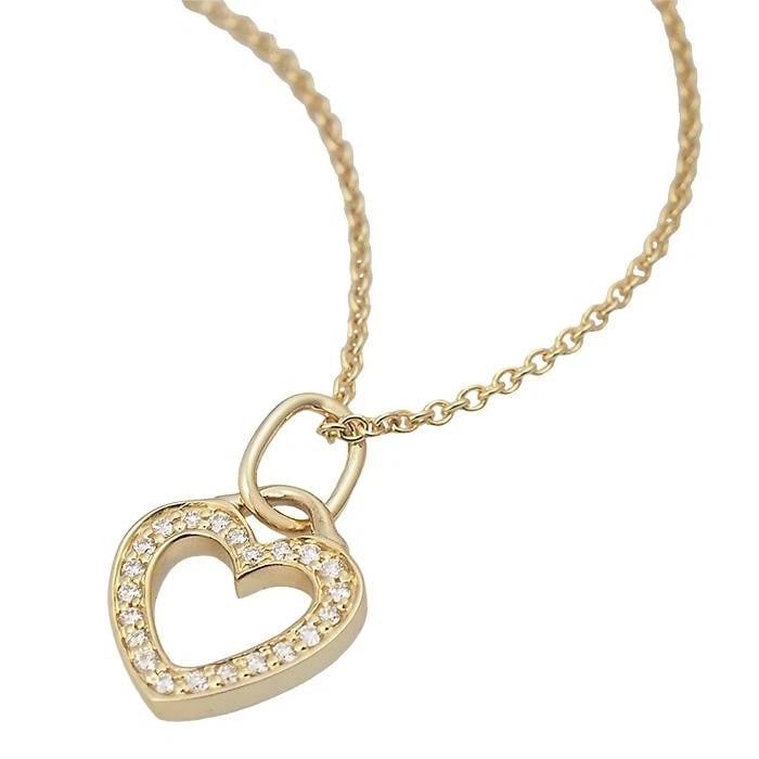 TIFFANY & CO. SENTIMENTAL HEART DIAMOND NECKLACE: Tiffany & Co. Sentimental Heart Diamond Necklace Brand: Tiffany & Co. Type/Style: Necklace Material: Metal Purity K18, Metal Yellow Gold, Main Stone/Creation Natural Color: Yellow Gold Size: Neckl