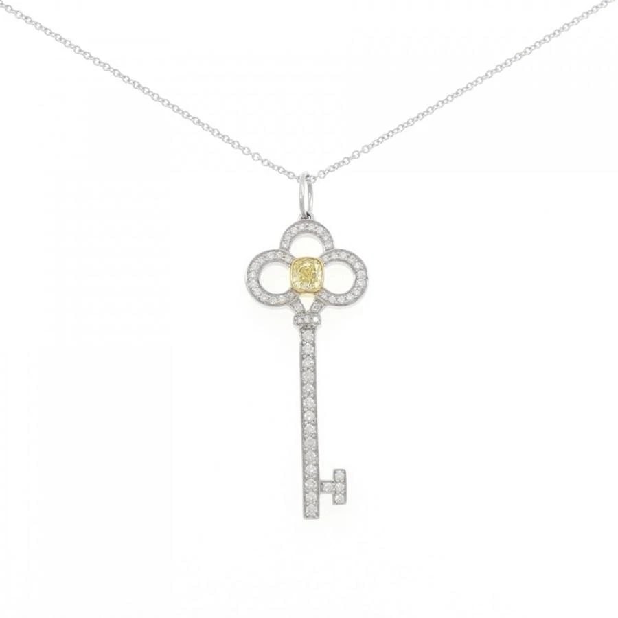 TIFFANY & CO. CROWN KEY DIAMOND PT950 750WG NECKLACE: Tiffany & Co. Crown Key Diamond Pt950 750WG Necklace Brand: Tiffany & Co. Type/Style: Necklace Material: Metal Purity Pt950 / 750, Metal Platinum / White gold, Main Stone/Creation Natural Color: Pl