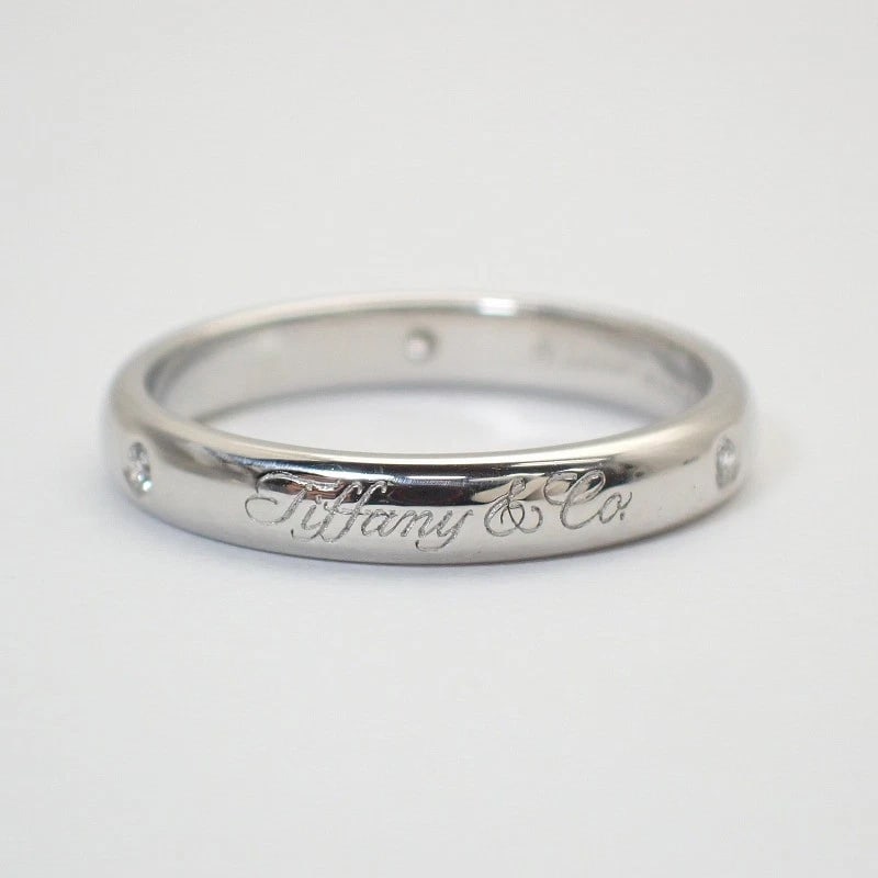 TIFFANY & CO. PT950 DIAMOND LUCIDANAUT BAND RING: Tiffany & Co. Pt950 Diamond Lucidanaut Band Ring Brand: Tiffany & Co. Type/Style: Ring Material: Metal Purity Pt950, Metal Platinum, Main Stone/Creation Natural Color: Platinum Size: US 5-5.5 