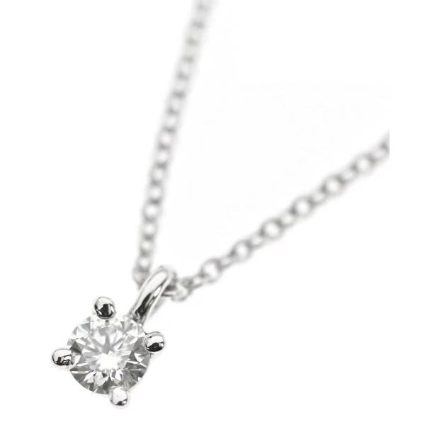 TIFFANY & CO. SOLITAIRE DIAMOND PT950 NECKLACE: Tiffany & Co. Solitaire Diamond Pt950 Necklace Brand: Tiffany & Co. Type/Style: Necklace Material: Metal Purity Pt950, Metal Platinum, Main Stone/Creation Natural Color: Platinum Size: Actual Meas