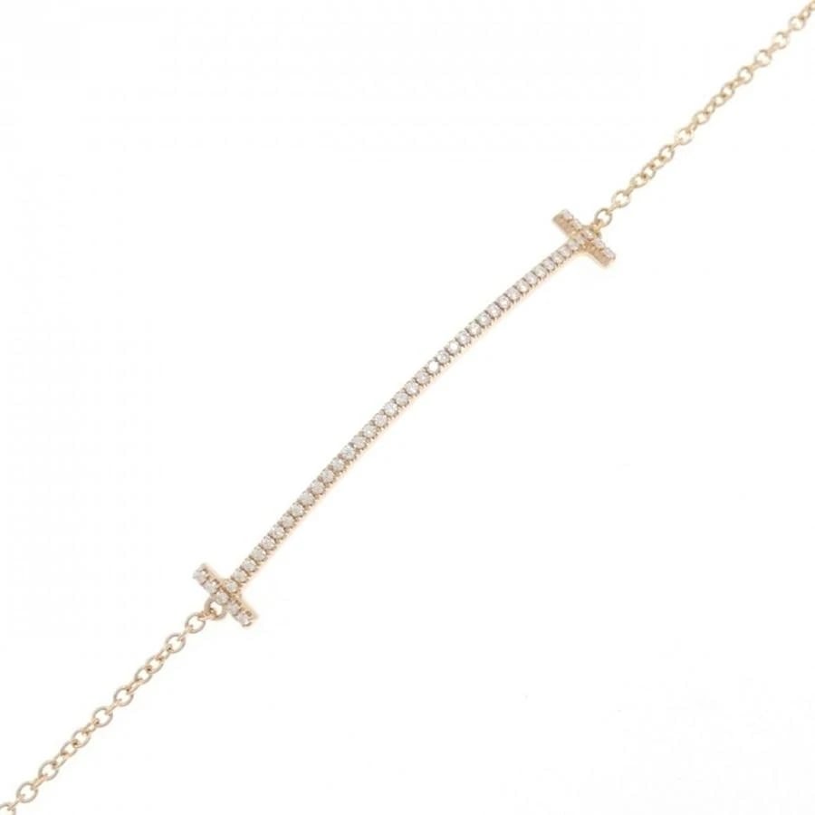 TIFFANY & CO. T SMILE DIAMOND K18PG LADIES BRACELET: Tiffany & Co. T Smile Diamond K18PG Ladies Bracelet Brand: Tiffany & Co. Type/Style: Bracelet Material: Metal Purity K18, Metal Pink Gold, Main Stone/Creation Natural Color: Pink Gold Size: 16cmAc