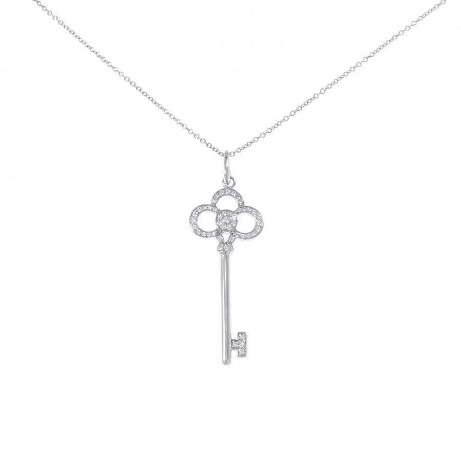 TIFFANY & CO. CROWN KEY DIAMOND K18WG NECKLACE (1 of 5)
