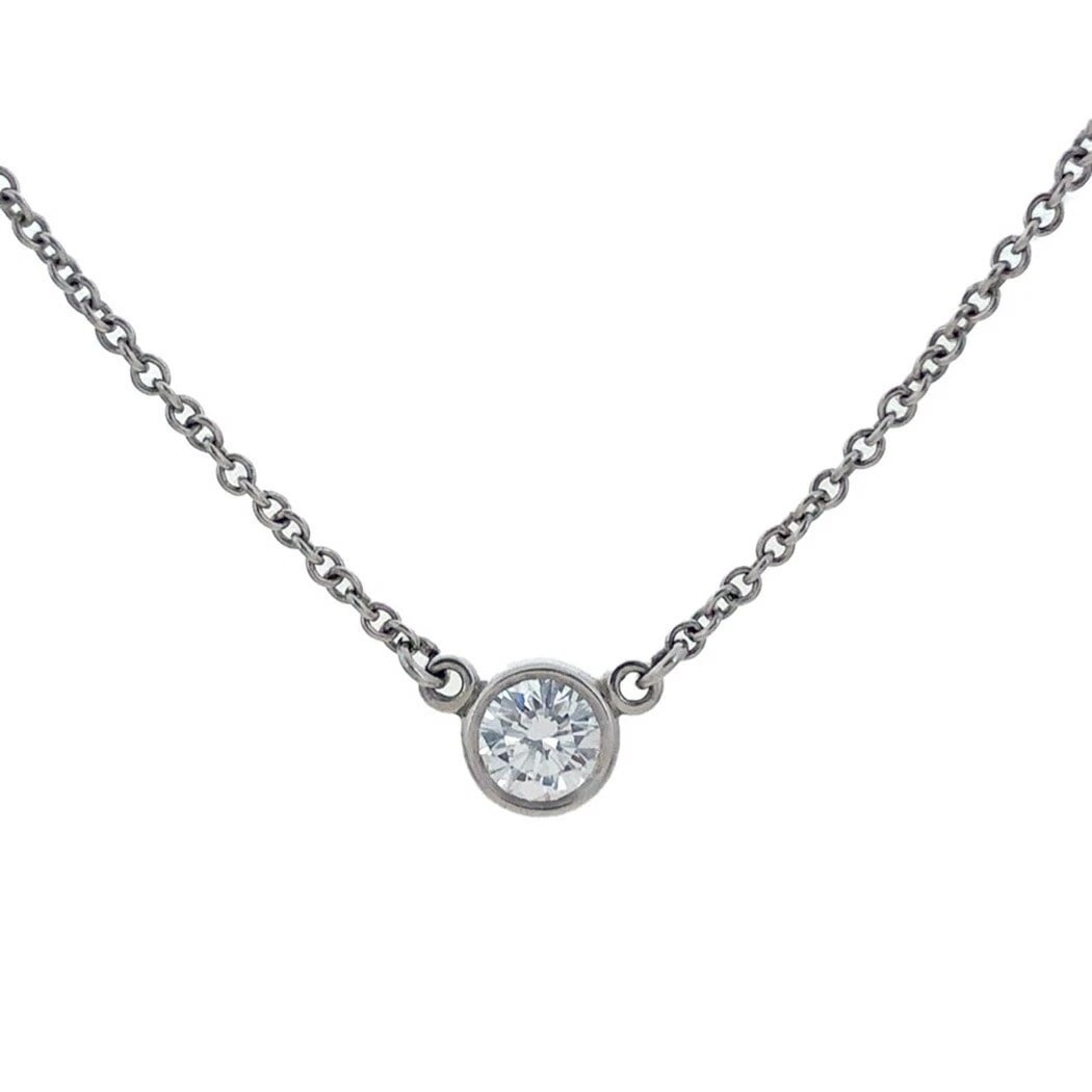 TIFFANY & CO. NECKLACE DIAMOND PT950 PLATINUM: Tiffany & Co. Necklace Diamond PT950 Platinum Brand: Tiffany & Co. Type/Style: Necklace Material: Metal Purity PT950, Metal PT950, Main Stone/Creation Natural Color: Platinum Size: Bracelet: Appro