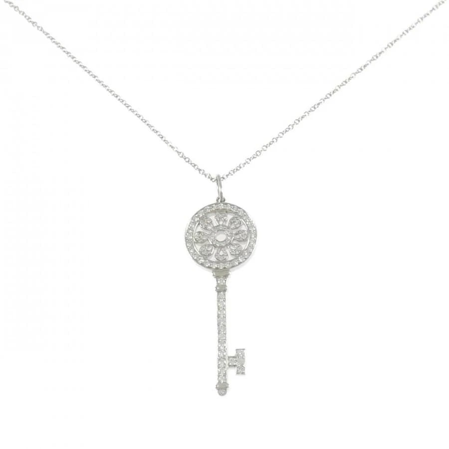 TIFFANY & CO. PETAL KEY DIAMOND PT950 NECKLACE: Tiffany & Co. Petal Key Diamond Pt950 Necklace Brand: Tiffany & Co. Type/Style: Necklace Material: Metal Purity Pt950, Metal Platinum, Main Stone/Creation Natural Color: Platinum Size: 41cmActual