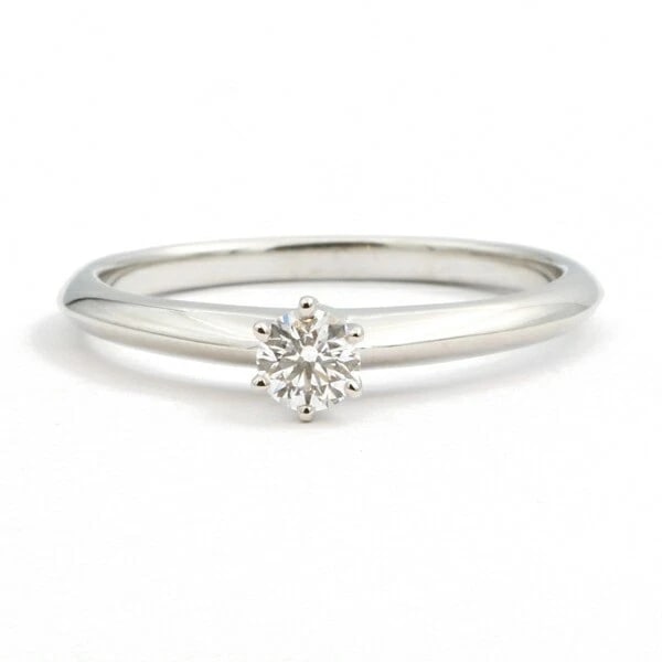 TIFFANY & CO. DIAMOND PT950 RING - 4