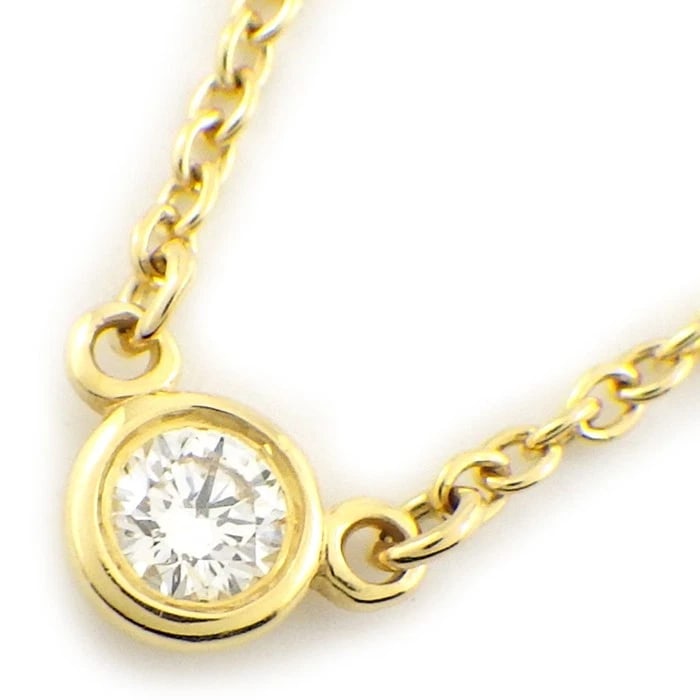 TIFFANY & CO. SINGLE NECKLACE DIAMOND K18YG: Tiffany & Co. Single Necklace Diamond K18YG Brand: Tiffany & Co. Type/Style: Necklace Material: Metal Purity Au750, Metal K18YG Yellow Gold, Main Stone/Creation Natural Color: K18YG Yellow Gold
