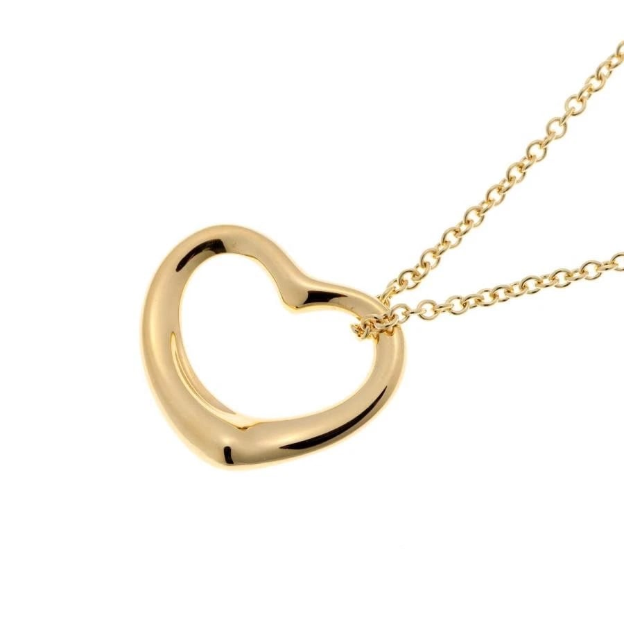 TIFFANY & CO. PERETTI OPEN HEART 750YG NECKLACE: Tiffany & Co. Peretti Open Heart 750YG Necklace Brand: Tiffany & Co. Type/Style: Necklace Material: Metal Purity K18, Metal Yellow Gold, Color: Yellow Gold Size: Chain Length: Approximately 40cmMo