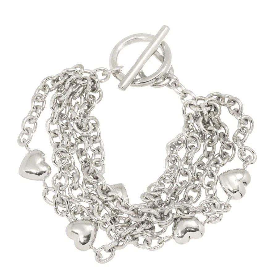 TIFFANY & CO. HEART CHAIN 925 SILVER BRACELET (1 of 4)