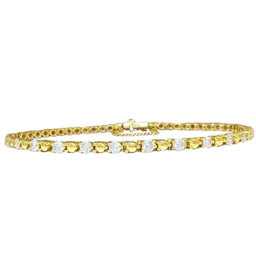 TIFFANY & CO. TENNIS DIAMOND K18YELLOW GOLD: Tiffany & Co. Tennis Diamond K18Yellow Gold Brand: Tiffany & Co. Type/Style: Bracelet Material: Metal Purity K18, Metal Yellow Gold, Main Stone/Creation Natural Color: Yellow Gold Size: Wrist circ
