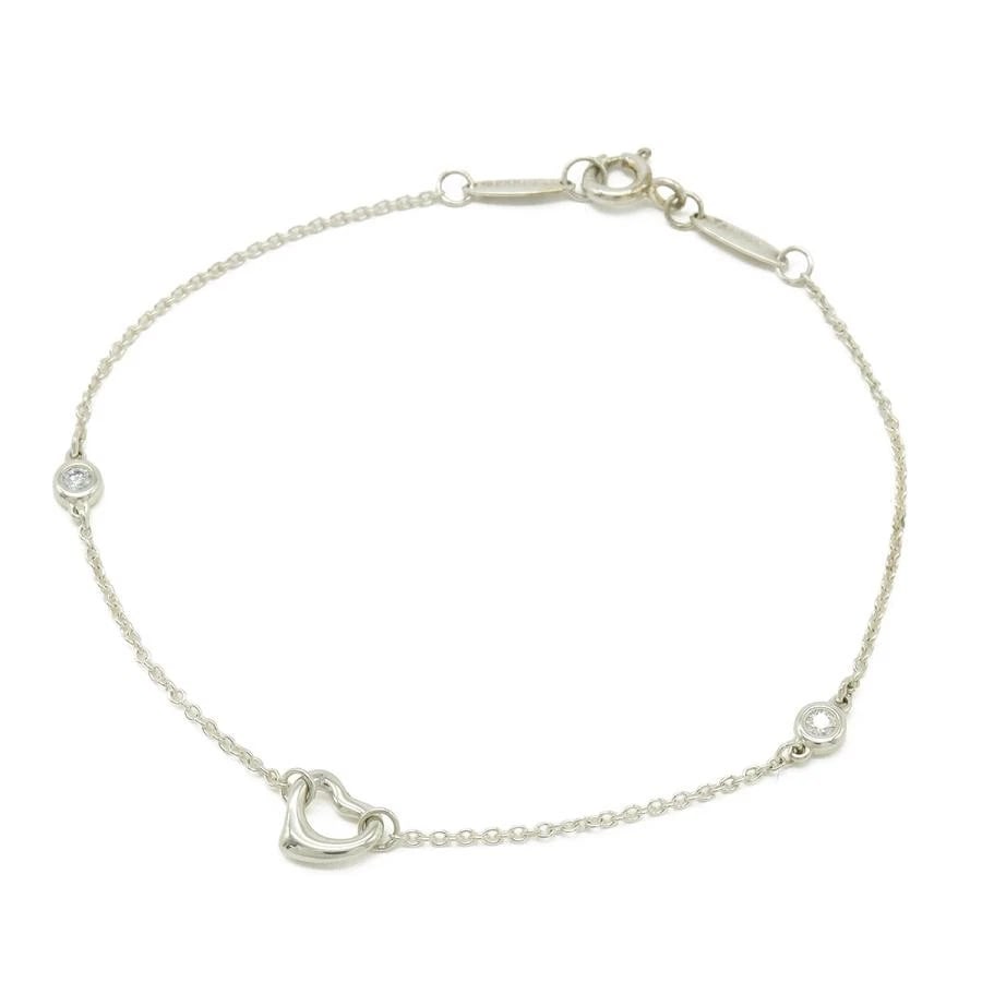 TIFFANY & CO. PERETTI OPEN HEART DIAMOND BRACELET: Tiffany & Co. Peretti Open Heart Diamond Bracelet Brand: Tiffany & Co. Type/Style: Bracelet Material: Metal Purity 925, Metal Silver, Main Stone/Creation Natural Color: Silver Size: 18cm total len